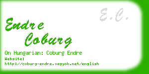 endre coburg business card